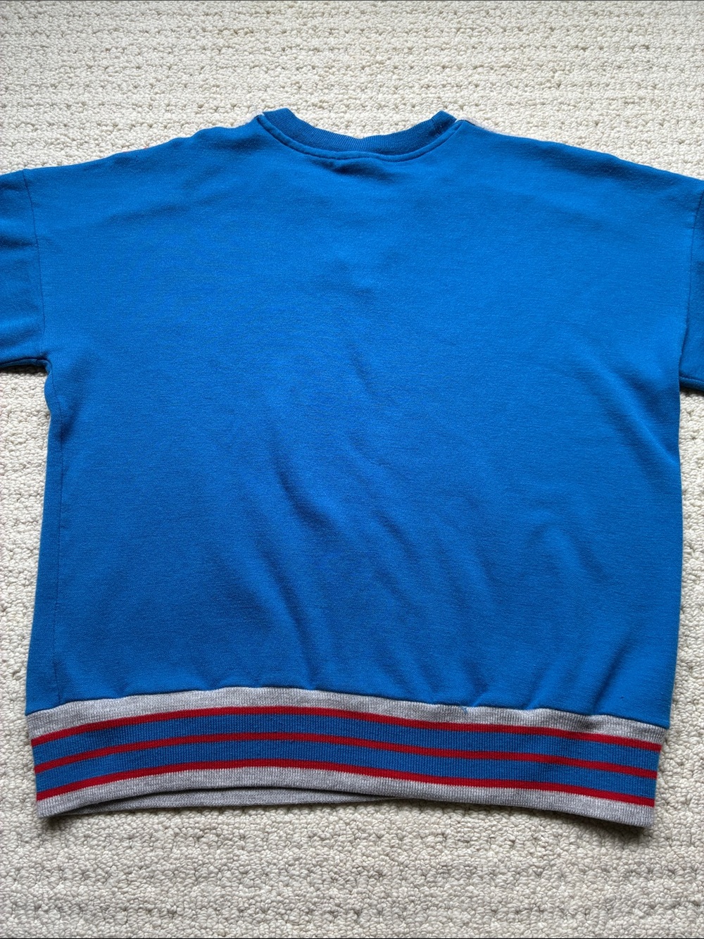 Puma Vintage 1980s Blue Color Block Crewneck Sweatshirt Size Unisex Large - Picture 5 of 12